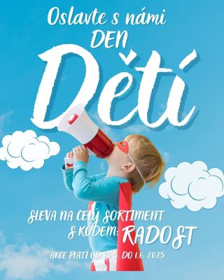 Využijte jedinečnou slevovou akci na celý náš sortiment a udělejte dětem radost dárečkem z našeho obchodu🤩🥳Akce platí celý...