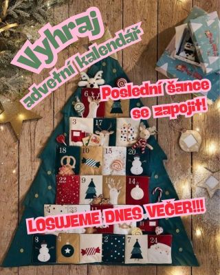 Soutěž o adventní kalendář končí dnes večer! Využijte poslední příležitost se zapojit a zkusit své štěstí☘️ PRAVIDLA...